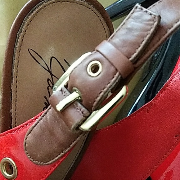 Badgley Mischka open toe pumps sz 8 - Picture 5 of 6